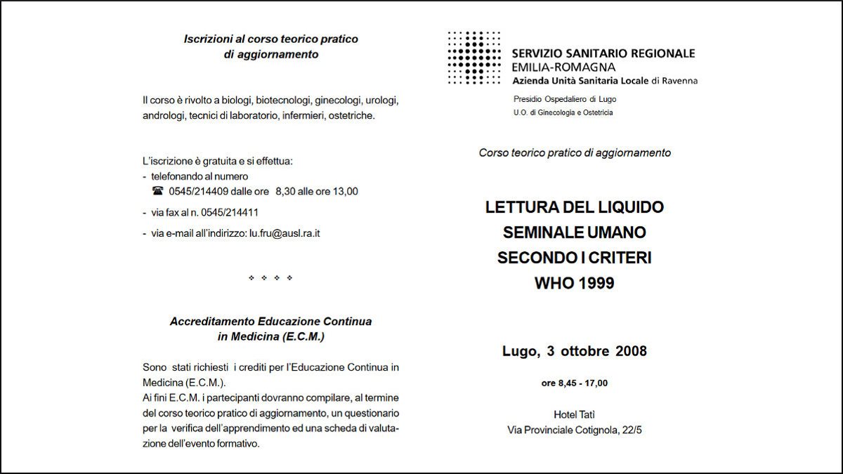 lettura liquido seminale - corso di formazione